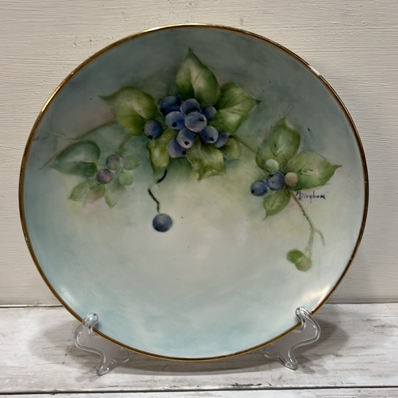 Set of 3 M Binghom hand painted plates - Picture 6 of 7